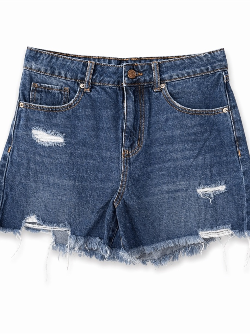 Rewash Distressed Denim Cutoff Shorts - Blue